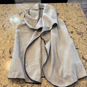 SHEIN Gray Vest with Black Edging